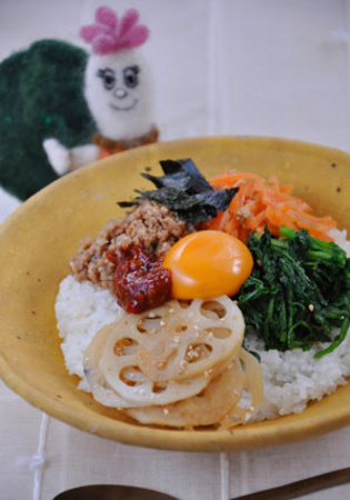 マルハ物産ご馳走歳時記３月　クレソンとれんこんのビビンバ
